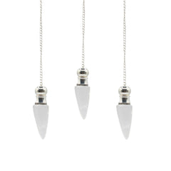 Secret Cavity Discovery of Truth Pendulum - Clear Quartz - Silver Plated