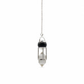 Shadow Seer - Double Power Pendulum - Obsidian Globe - Clear Quartz Double Terminated