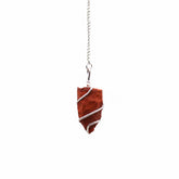 Raw Gemstone Pendulum - Red Jasper