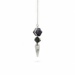 Psychic Gateway Edition - Three Piece Pendulum - Multi Fluorite - Labradorite - Rainbow Moonstone